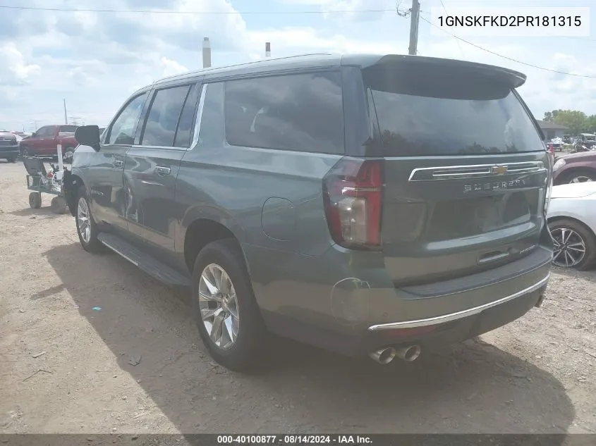 1GNSKFKD2PR181315 2023 Chevrolet Suburban 4Wd Premier