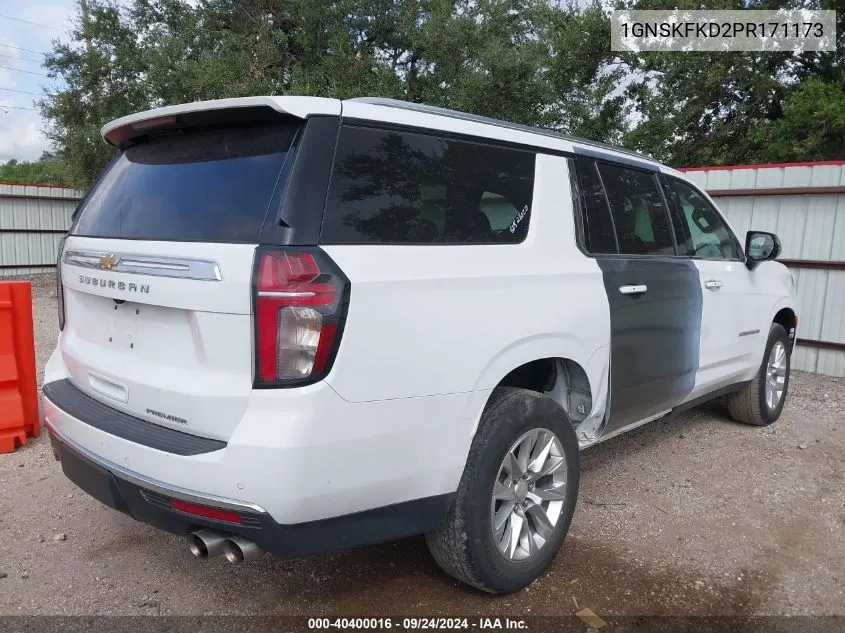 2023 Chevrolet Suburban 4Wd Premier VIN: 1GNSKFKD2PR171173 Lot: 40400016