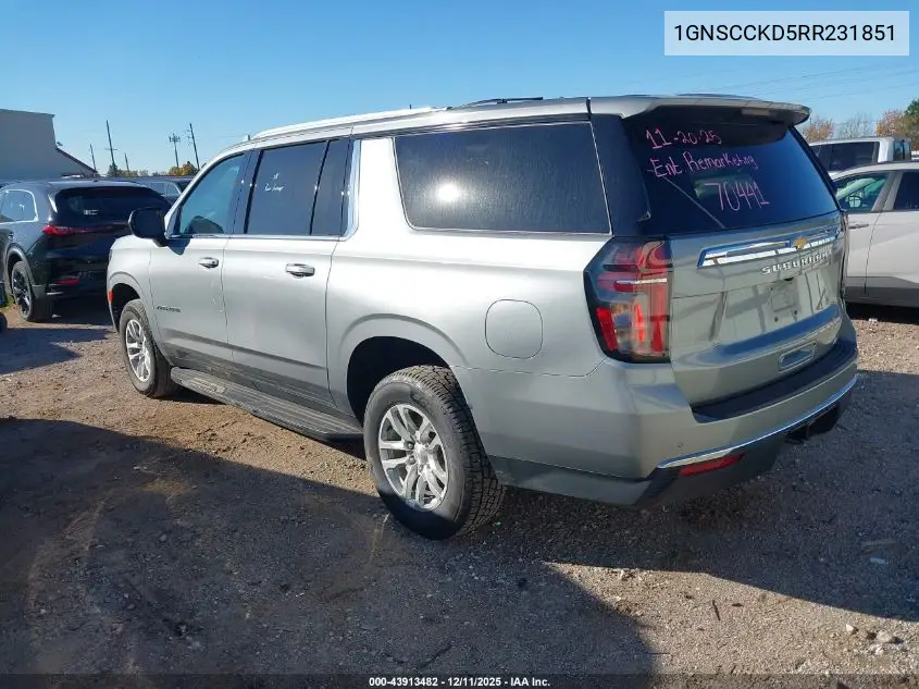 1GNSCCKD5RR231851 2024 Chevrolet Suburban 2Wd Lt