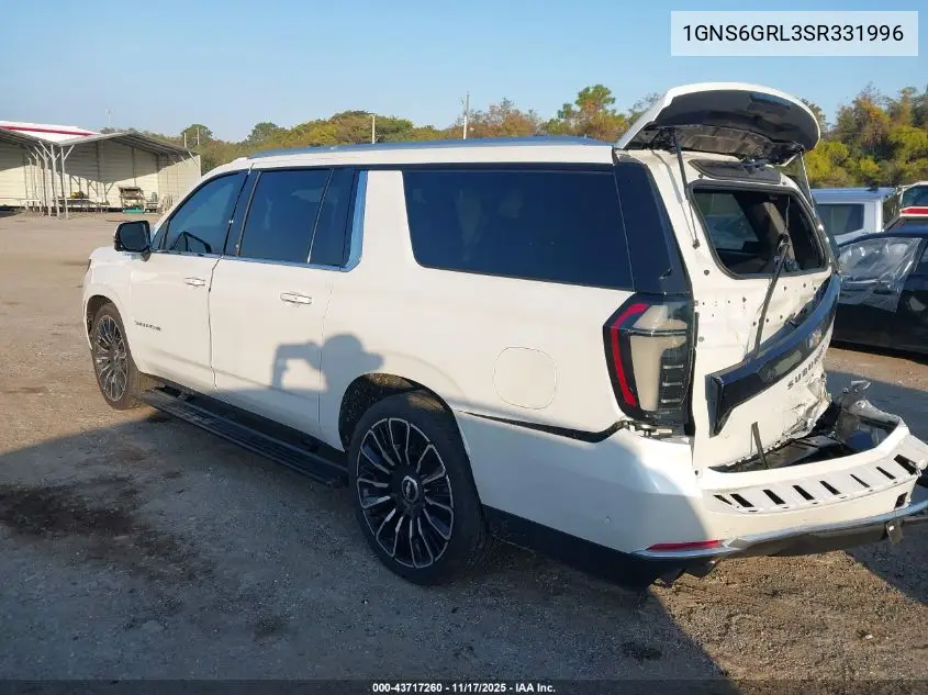 1GNS6GRL3SR331996 2025 Chevrolet Suburban 4Wd High Country