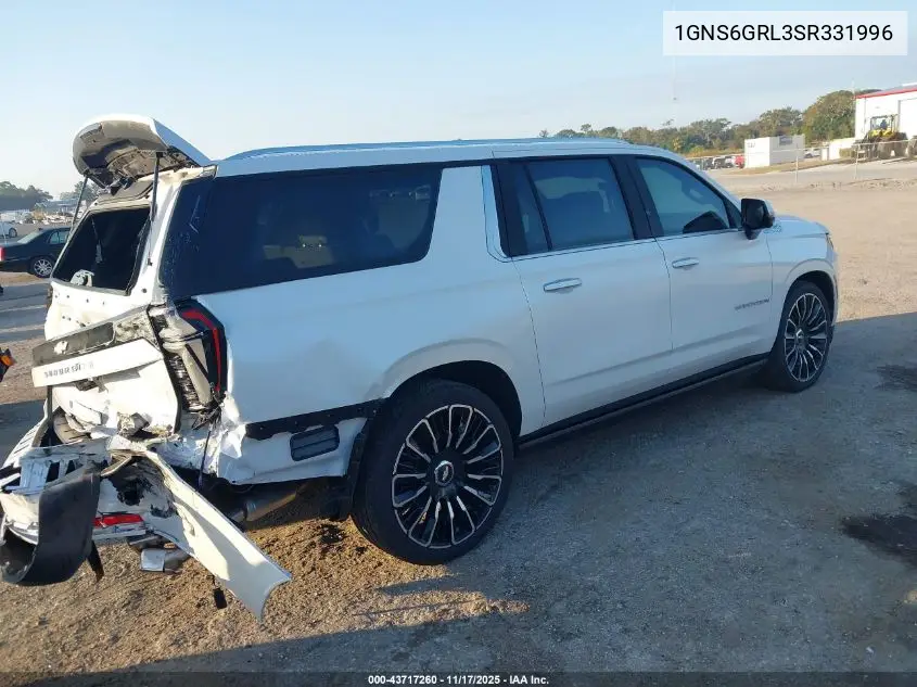 1GNS6GRL3SR331996 2025 Chevrolet Suburban 4Wd High Country