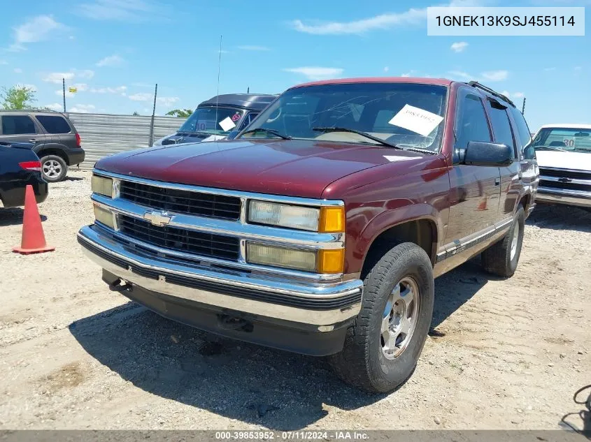 1995 Chevrolet Tahoe K1500 VIN: 1GNEK13K9SJ455114 Lot: 39853952