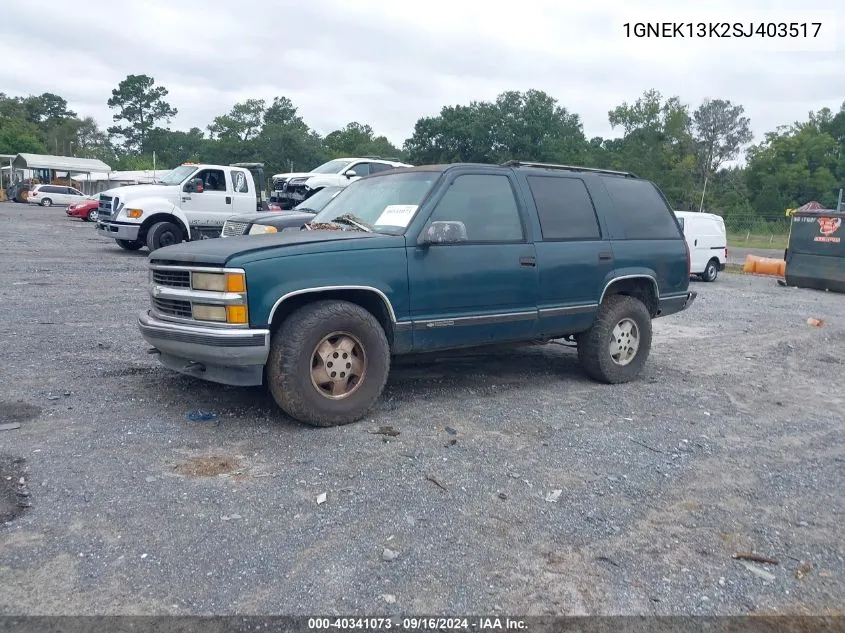 1GNEK13K2SJ403517 1995 Chevrolet Tahoe K1500