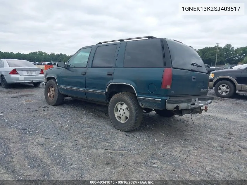 1GNEK13K2SJ403517 1995 Chevrolet Tahoe K1500