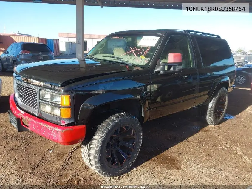 1GNEK18K0SJ358764 1995 Chevrolet Tahoe K1500