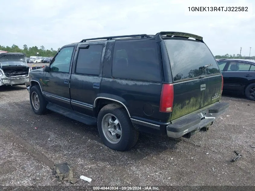 1996 Chevrolet Tahoe K1500 VIN: 1GNEK13R4TJ322582 Lot: 40443934