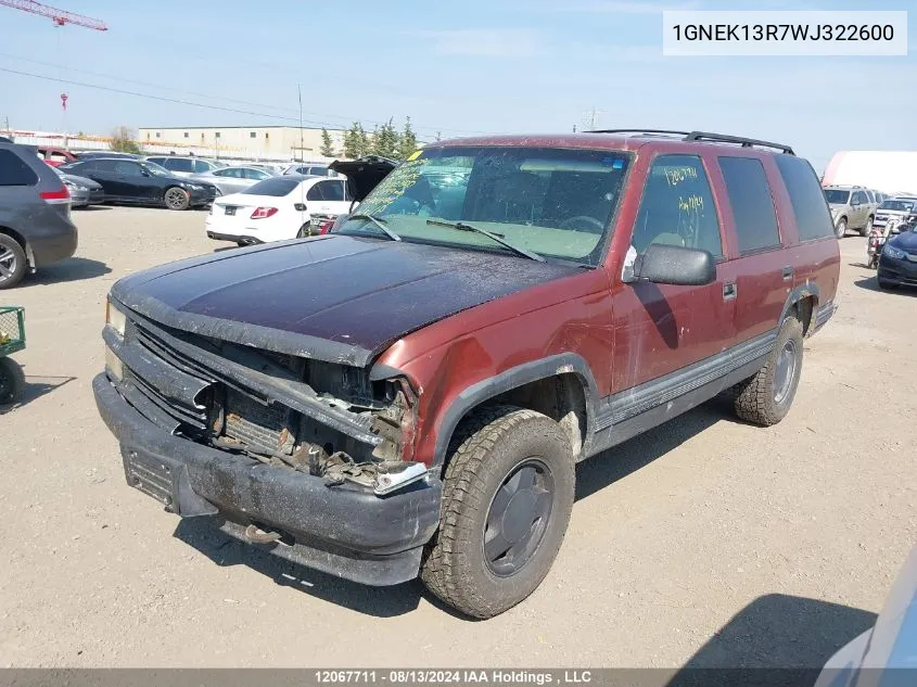 1GNEK13R7WJ322600 1998 Chevrolet Tahoe