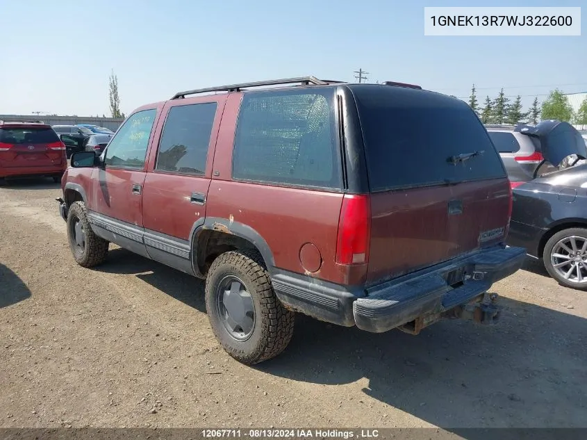 1GNEK13R7WJ322600 1998 Chevrolet Tahoe