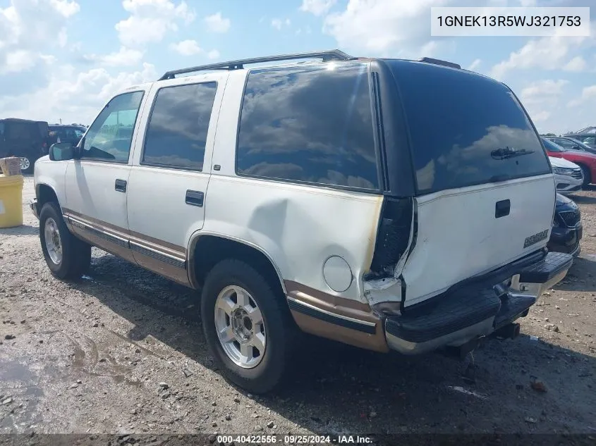 1998 Chevrolet Tahoe Ls VIN: 1GNEK13R5WJ321753 Lot: 40422556