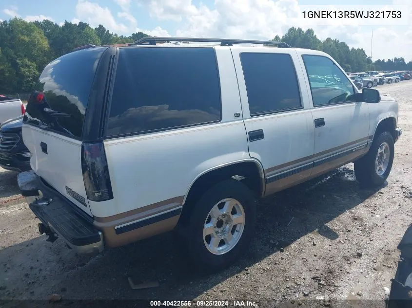 1GNEK13R5WJ321753 1998 Chevrolet Tahoe Ls