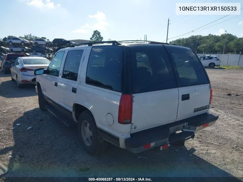 1999 Chevrolet Tahoe Ls VIN: 1GNEC13R1XR150533 Lot: 40068257