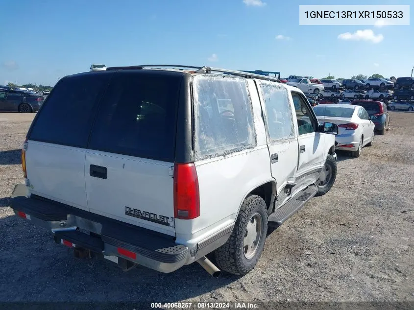 1999 Chevrolet Tahoe Ls VIN: 1GNEC13R1XR150533 Lot: 40068257