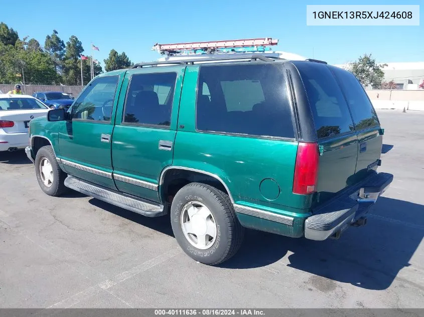 1999 Chevrolet Tahoe Lt VIN: 1GNEK13R5XJ424608 Lot: 40111636