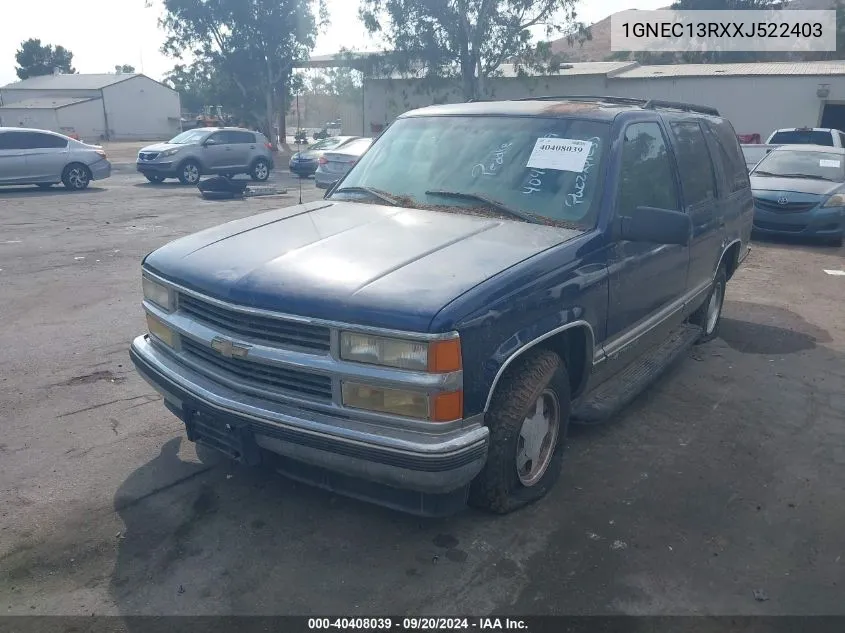 1999 Chevrolet Tahoe Ls VIN: 1GNEC13RXXJ522403 Lot: 40408039