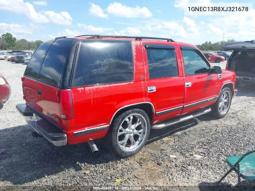 1GNEC13R8XJ321678 1999 Chevrolet Tahoe Lt