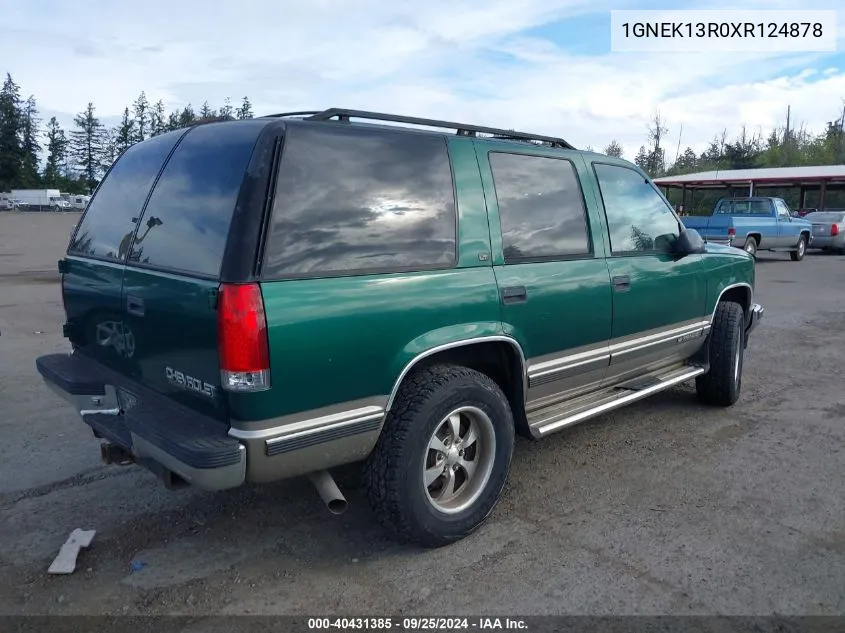 1999 Chevrolet Tahoe Lt VIN: 1GNEK13R0XR124878 Lot: 40431385