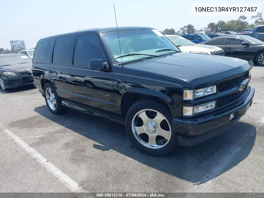 2000 Chevrolet Tahoe Limited VIN: 1GNEC13R4YR127457 Lot: 39812118