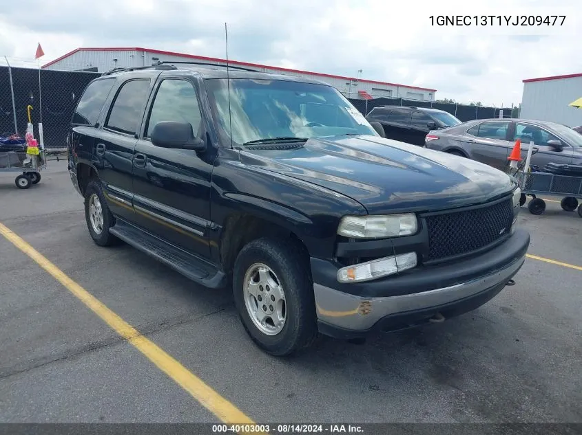 2000 Chevrolet Tahoe All New Ls VIN: 1GNEC13T1YJ209477 Lot: 40103003