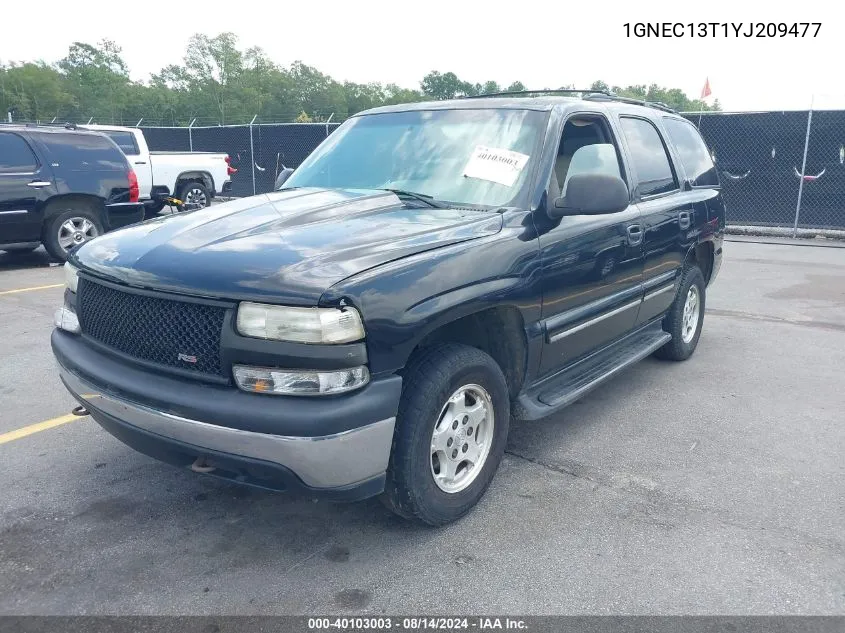 2000 Chevrolet Tahoe All New Ls VIN: 1GNEC13T1YJ209477 Lot: 40103003