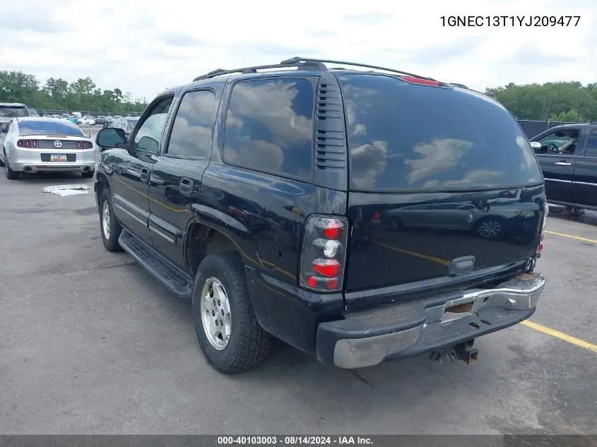 1GNEC13T1YJ209477 2000 Chevrolet Tahoe All New Ls