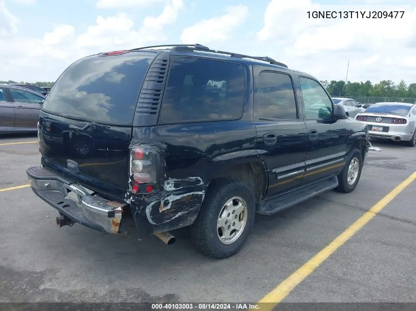 1GNEC13T1YJ209477 2000 Chevrolet Tahoe All New Ls