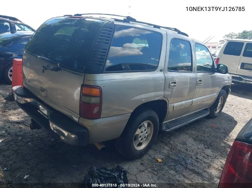 2000 Chevrolet Tahoe All New Lt VIN: 1GNEK13T9YJ126785 Lot: 40137518