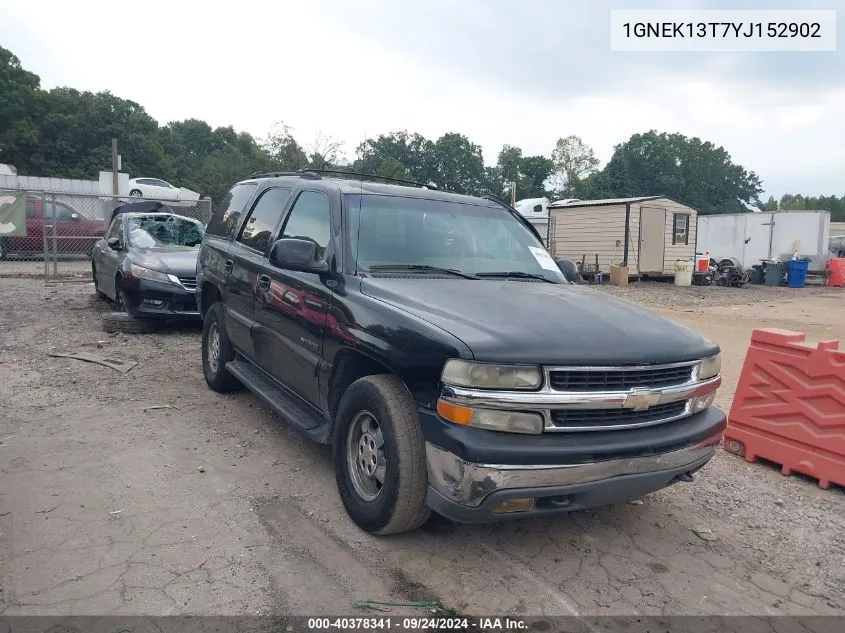 1GNEK13T7YJ152902 2000 Chevrolet Tahoe All New Lt