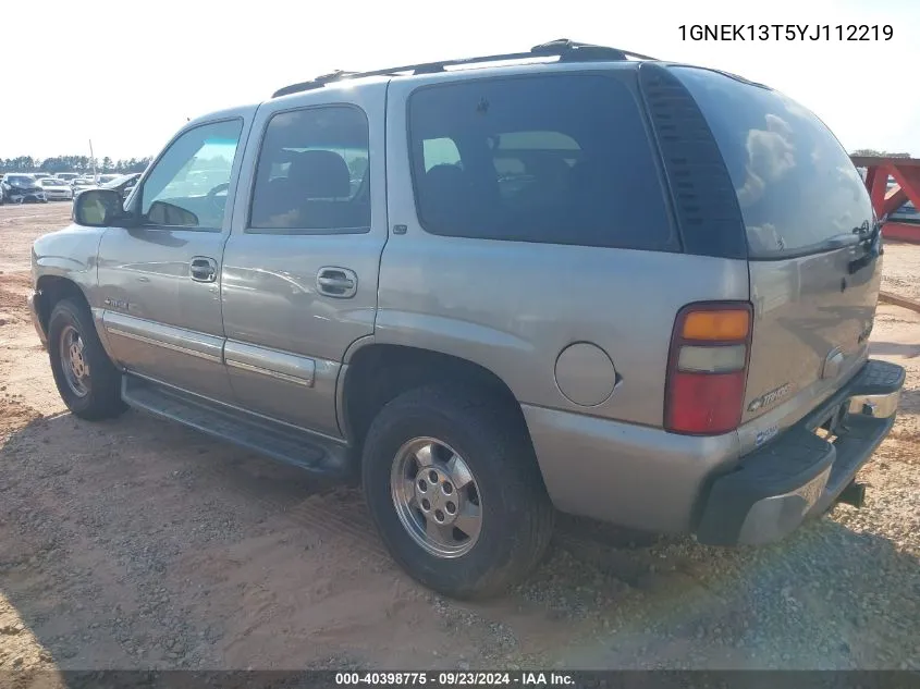 2000 Chevrolet Tahoe All New Lt VIN: 1GNEK13T5YJ112219 Lot: 40398775