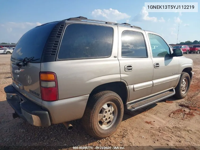 2000 Chevrolet Tahoe All New Lt VIN: 1GNEK13T5YJ112219 Lot: 40398775