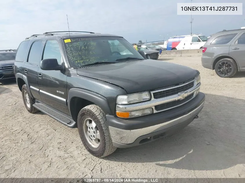 2001 Chevrolet Tahoe K1500 VIN: 1GNEK13T41J287731 Lot: 12069797