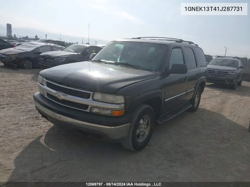 2001 Chevrolet Tahoe K1500 VIN: 1GNEK13T41J287731 Lot: 12069797