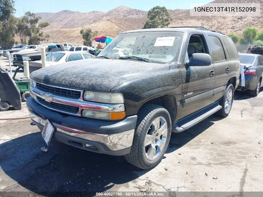 2001 Chevrolet Tahoe Lt VIN: 1GNEC13T41R152098 Lot: 40027780