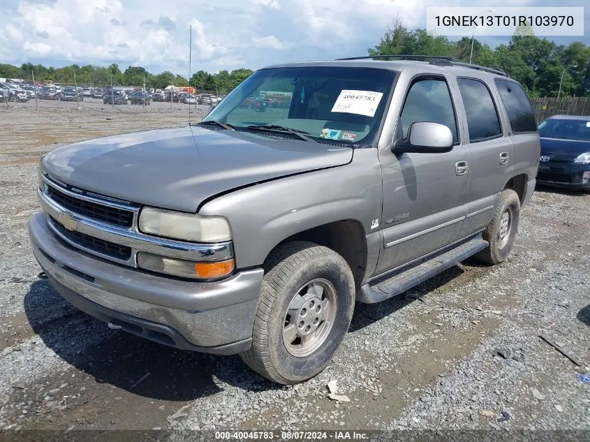 2001 Chevrolet Tahoe Lt VIN: 1GNEK13T01R103970 Lot: 40045783