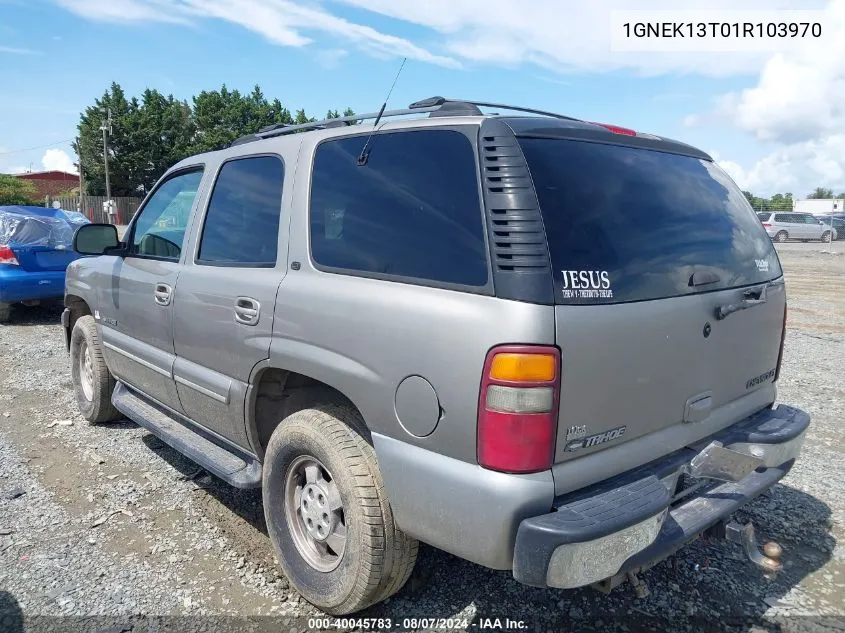 1GNEK13T01R103970 2001 Chevrolet Tahoe Lt