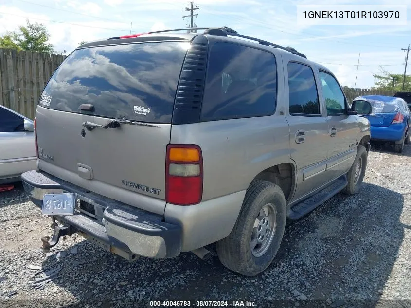 2001 Chevrolet Tahoe Lt VIN: 1GNEK13T01R103970 Lot: 40045783