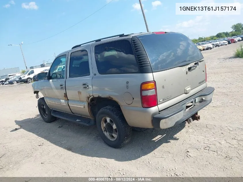 2001 Chevrolet Tahoe Lt VIN: 1GNEK13T61J157174 Lot: 40087015