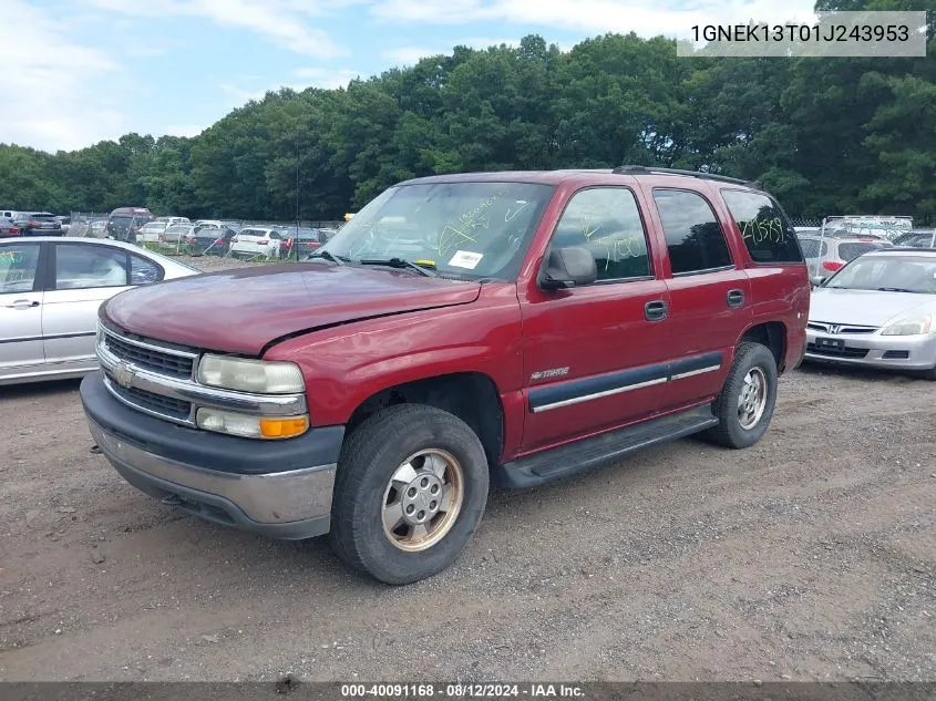 1GNEK13T01J243953 2001 Chevrolet Tahoe Ls