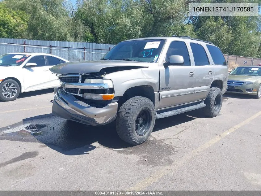 1GNEK13T41J170585 2001 Chevrolet Tahoe Lt