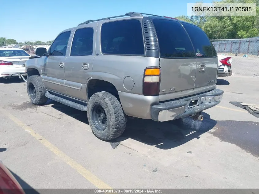 2001 Chevrolet Tahoe Lt VIN: 1GNEK13T41J170585 Lot: 40101373