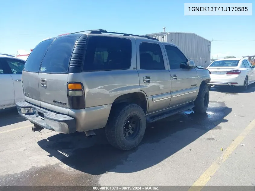 1GNEK13T41J170585 2001 Chevrolet Tahoe Lt