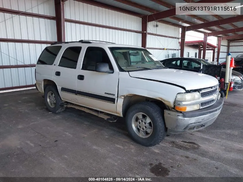 2001 Chevrolet Tahoe K1500 VIN: 1GNEK13T91R115616 Lot: 40104825