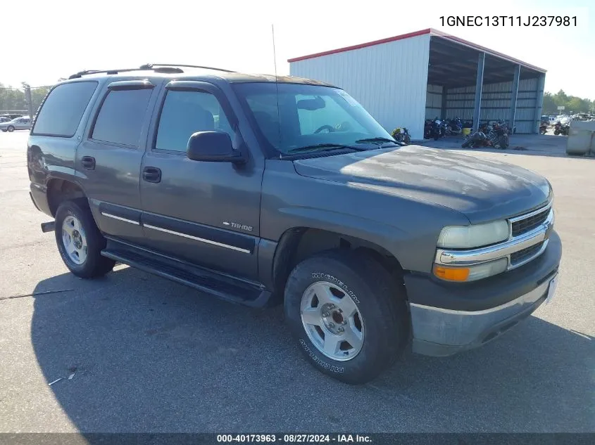 2001 Chevrolet Tahoe Ls VIN: 1GNEC13T11J237981 Lot: 40173963