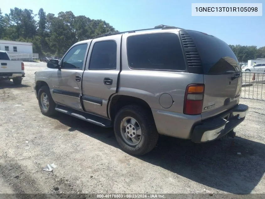 2001 Chevrolet Tahoe Ls VIN: 1GNEC13T01R105098 Lot: 40178503