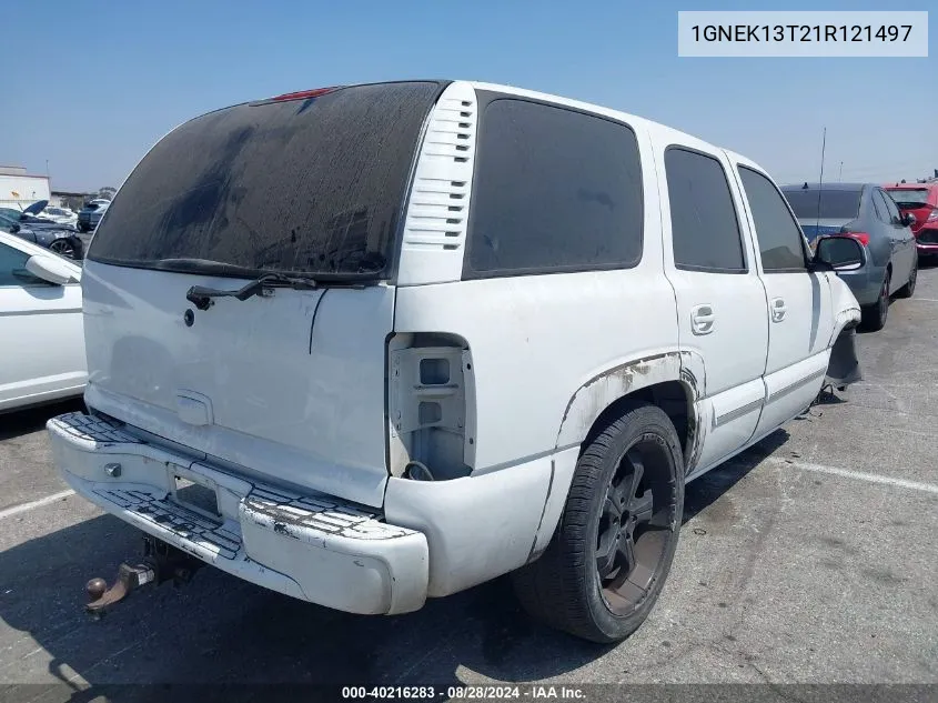 2001 Chevrolet Tahoe Lt VIN: 1GNEK13T21R121497 Lot: 40216283