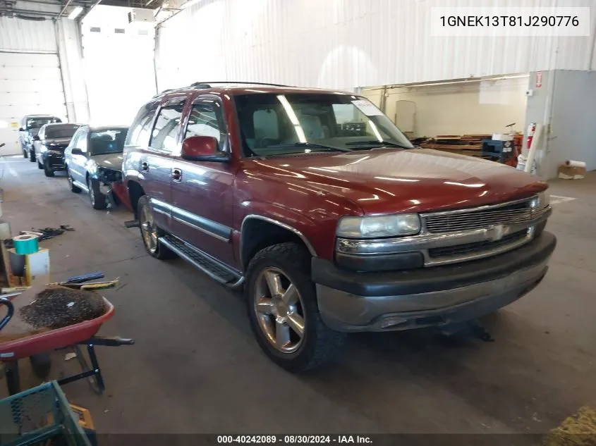 2001 Chevrolet Tahoe Lt VIN: 1GNEK13T81J290776 Lot: 40242089