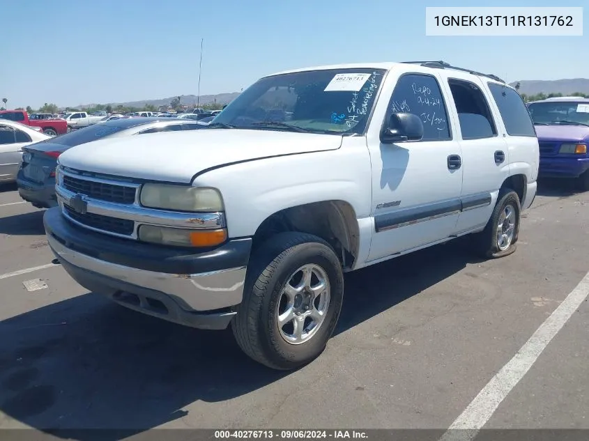 2001 Chevrolet Tahoe Ls VIN: 1GNEK13T11R131762 Lot: 40276713