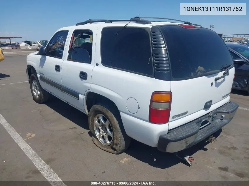 2001 Chevrolet Tahoe Ls VIN: 1GNEK13T11R131762 Lot: 40276713