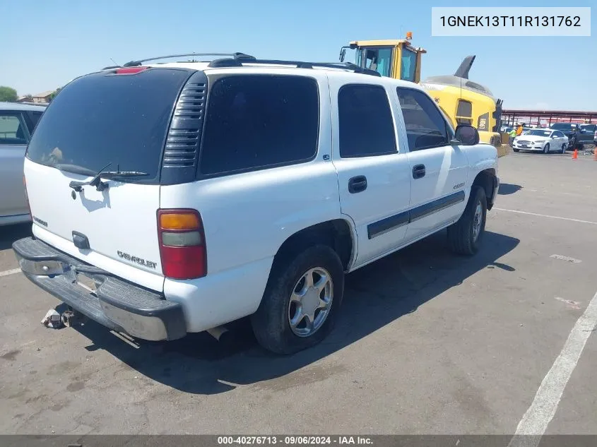 2001 Chevrolet Tahoe Ls VIN: 1GNEK13T11R131762 Lot: 40276713