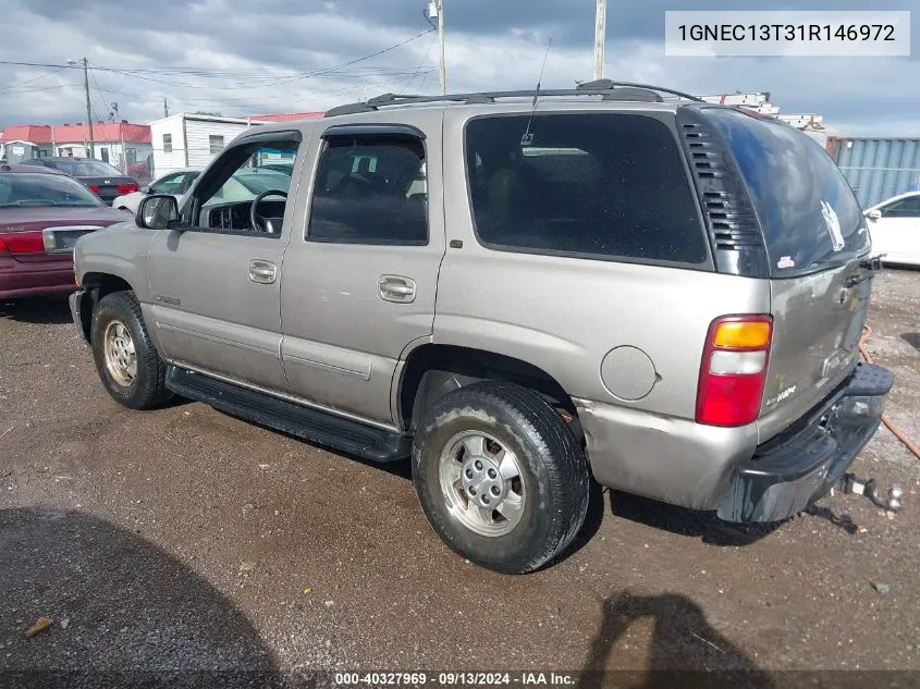 1GNEC13T31R146972 2001 Chevrolet Tahoe Lt