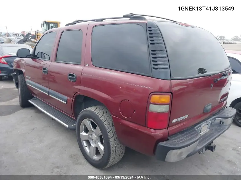 2001 Chevrolet Tahoe Ls VIN: 1GNEK13T41J313549 Lot: 40381094